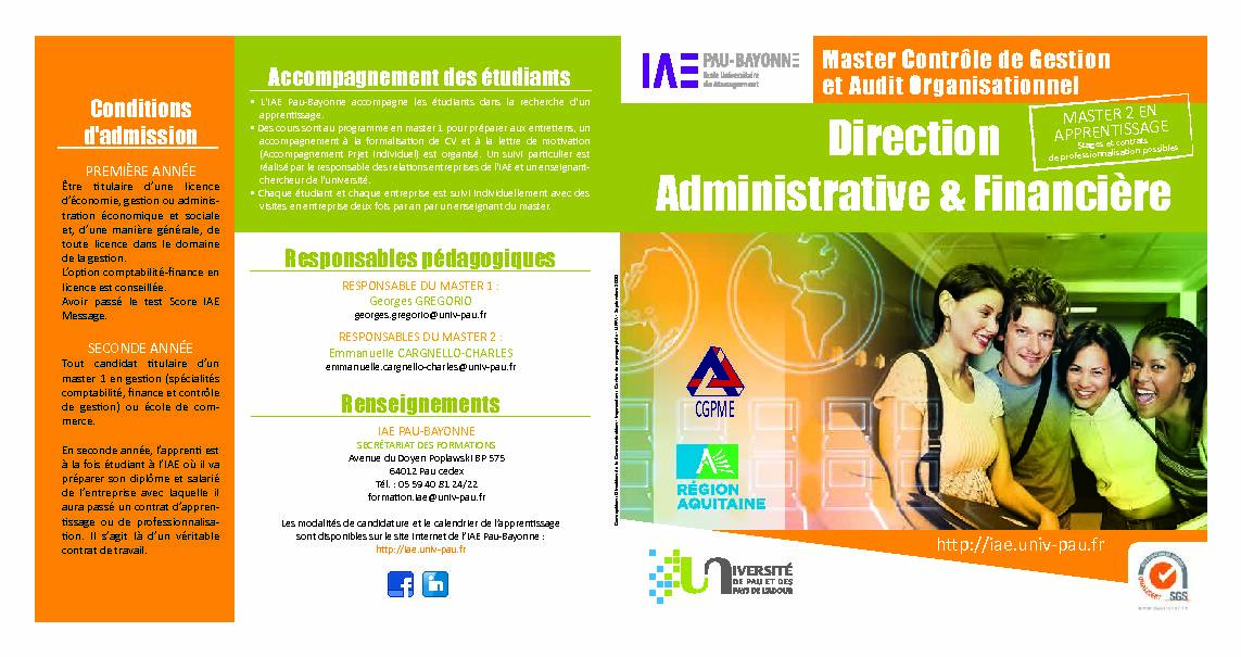 Direction Administrative & Financière