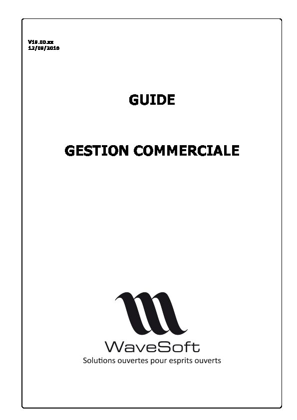 GUIDE GESTION COMMERCIALE