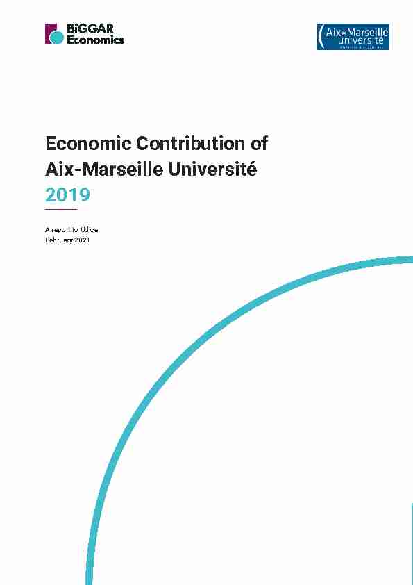 Economic Contribution of Aix-Marseille Université 2019