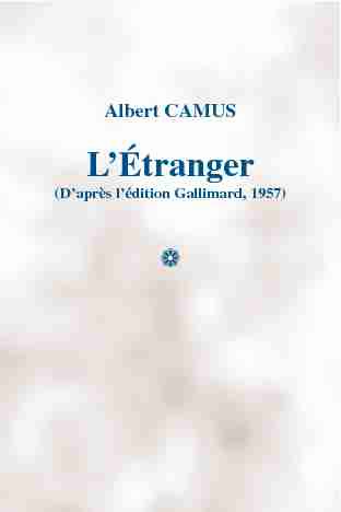 Albert Camus - LÉtranger