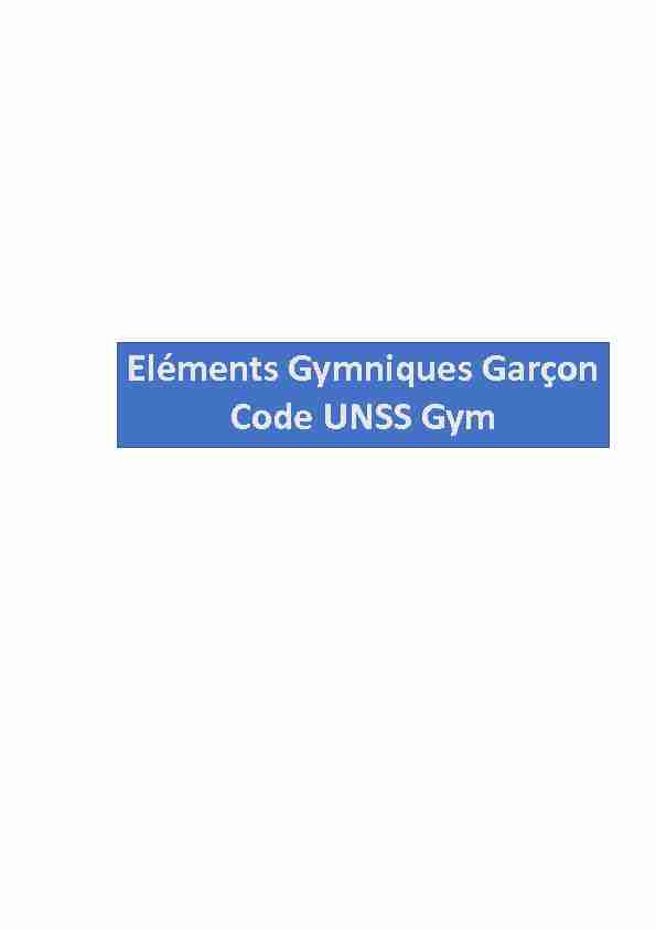 [PDF] Eléments Gymniques Garçon Code UNSS Gym