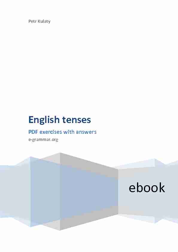 English tenses - English grammar PDF