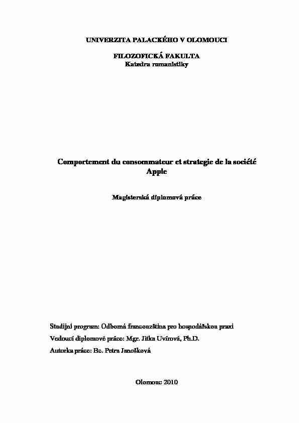 [PDF] Comportement du consommateur et strategie de la société Apple