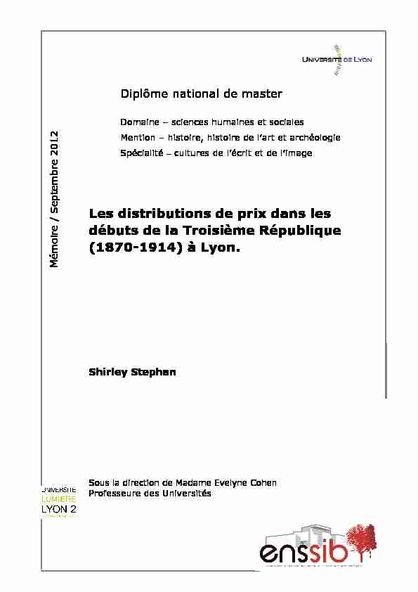 Mémoire master 2 STEPHAN Shirley PDF
