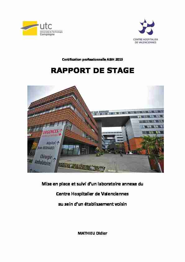 RAPPORT DE STAGE - UTC Compiègne