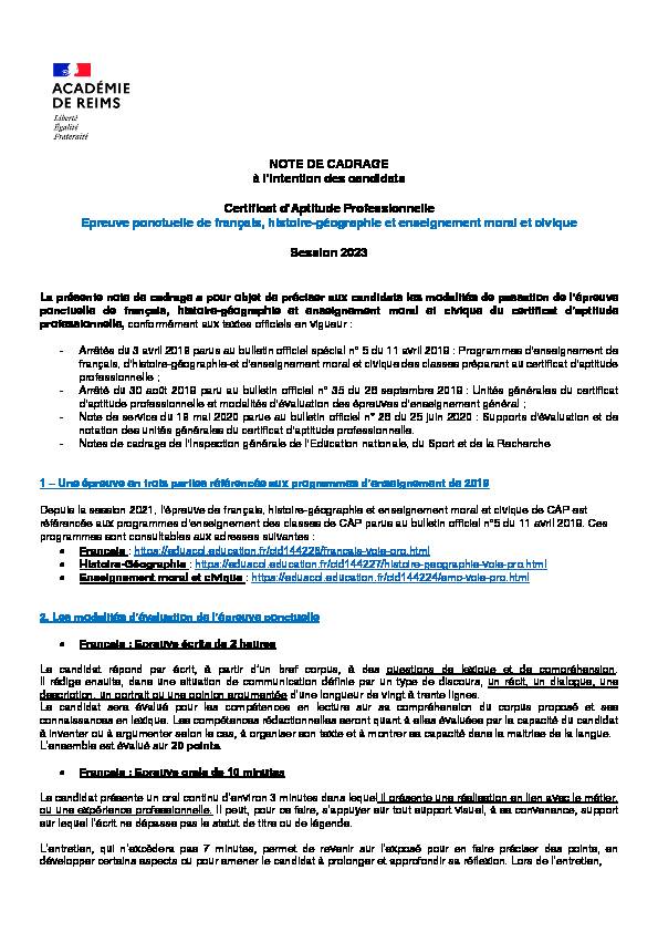 note de cadrage-CAP-ponctuel - FHGEMC- session 2022