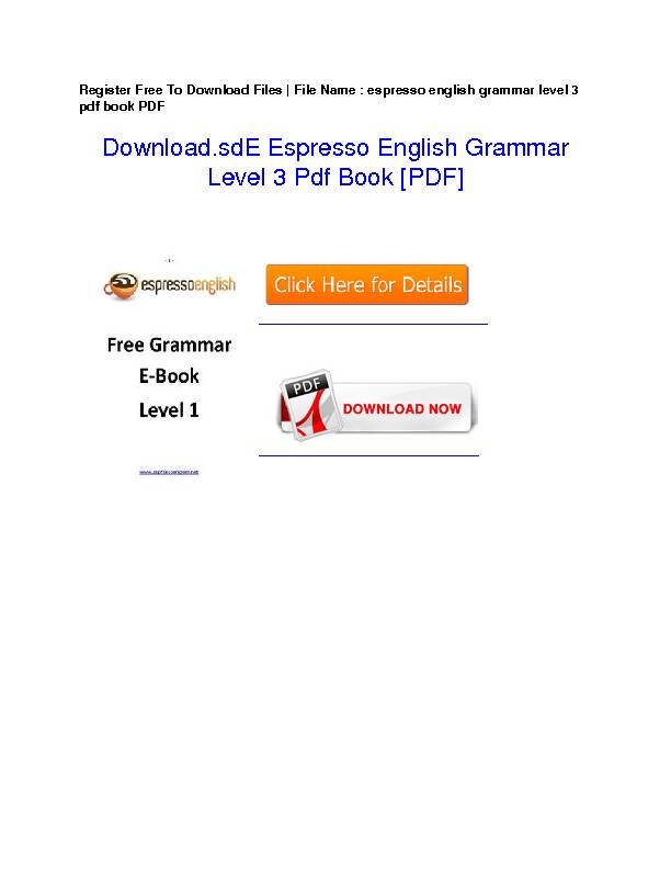 DownloadsdE Espresso English Grammar Level 3 Pdf Book