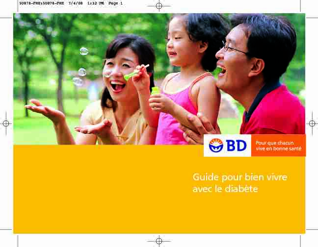 Guide pour bien vivre avec le diabète - BD