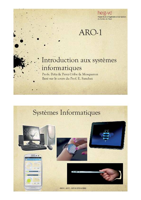 ARO-1 - Introduction aux systèmes informatiques