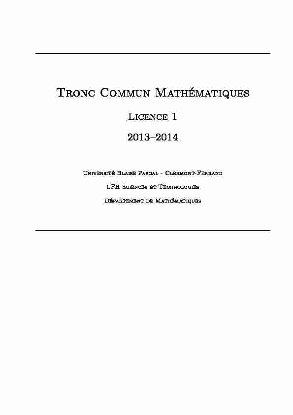 [PDF] Tronc Commun Mathématiques
