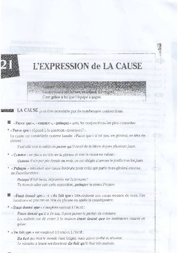 [PDF] EXPRESSION DE LA CAUSE - Le Baobab Bleu