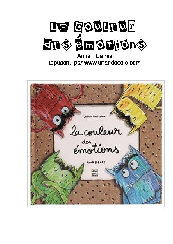 [PDF] La couleur des émotions - Circonscription Kourou 2