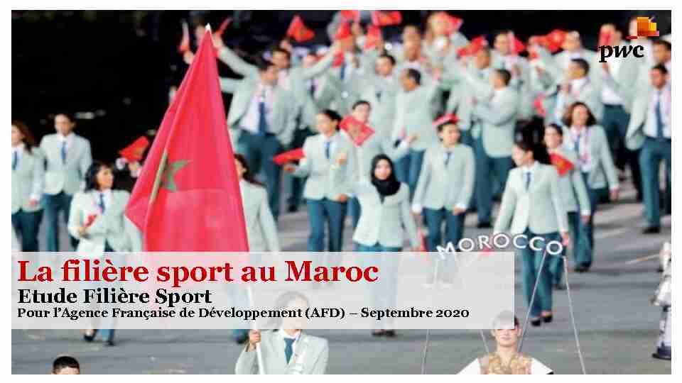 La filière sport au Maroc