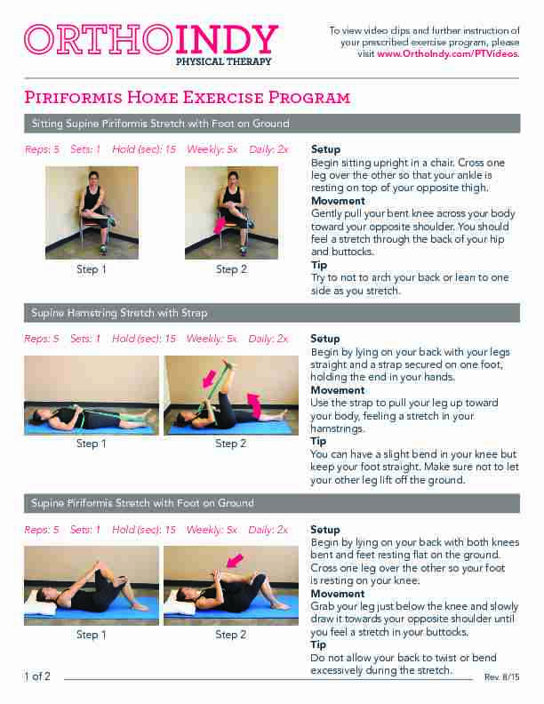 [PDF] Piriformis Home Exercise Program - OrthoIndy