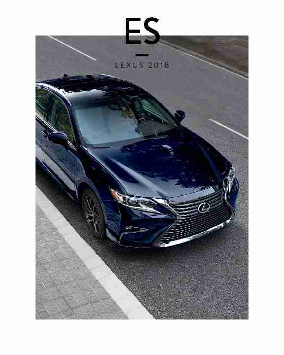 Brochure for 2018 Lexus ES & ES Hybrid