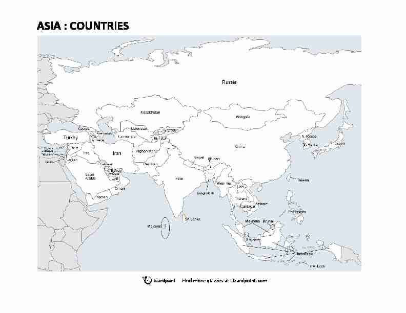 [PDF] Asia countries outline map - Lizard Point Quizzes