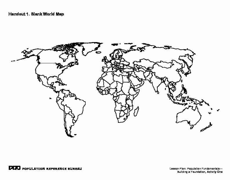 [PDF] Blank World Map - Population Reference Bureau