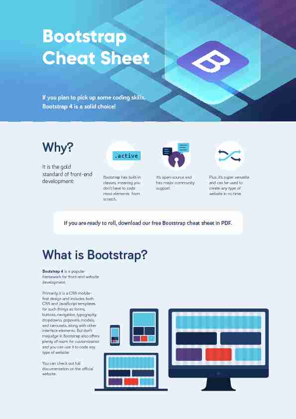 [PDF] Bootstrap Cheat Sheet - How to Create a Website