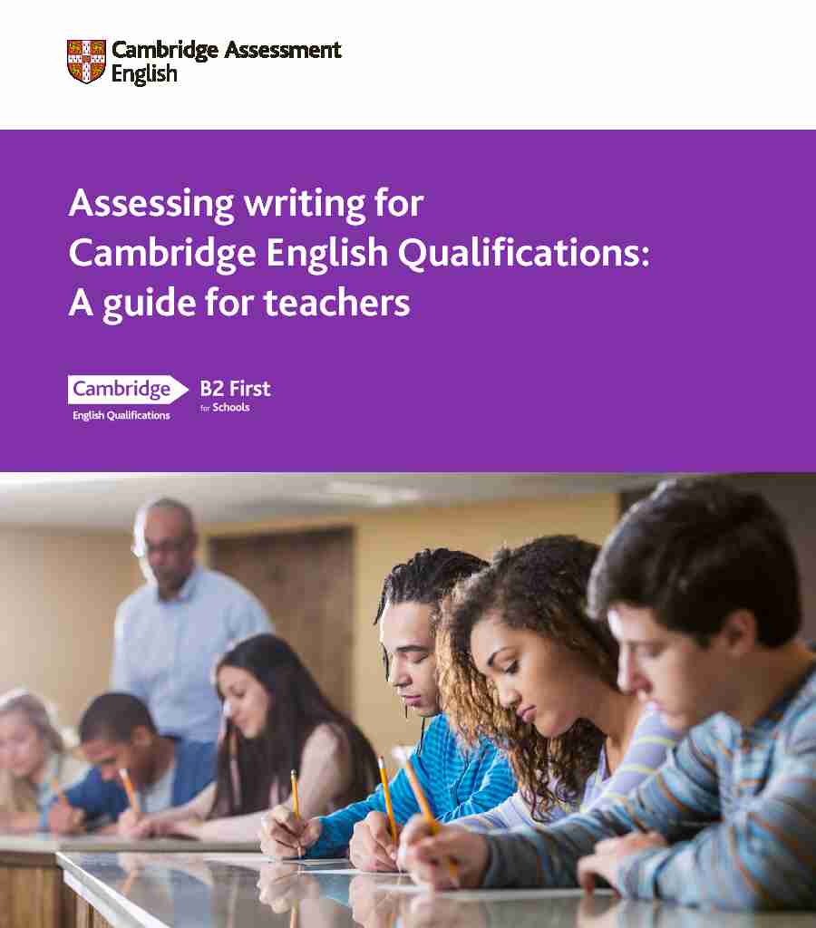 B2 First for Schools - Assessing writing for Cambridge English