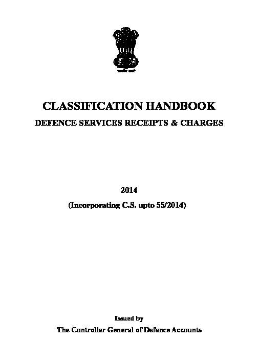 [PDF] CLASSIFICATION HANDBOOK - Principal Controller of Defence