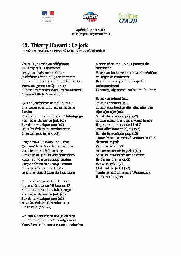 [PDF] 12 Thierry Hazard : Le jerk - USC Dornsife