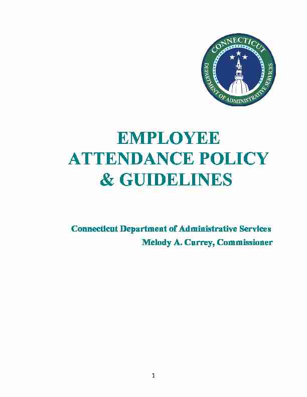 EMPLOYEE ATTENDANCE POLICY & GUIDELINES