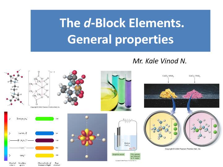 [PDF] The d-Block Elements General properties