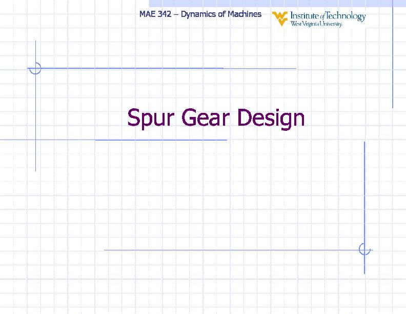 Spur Gear Design