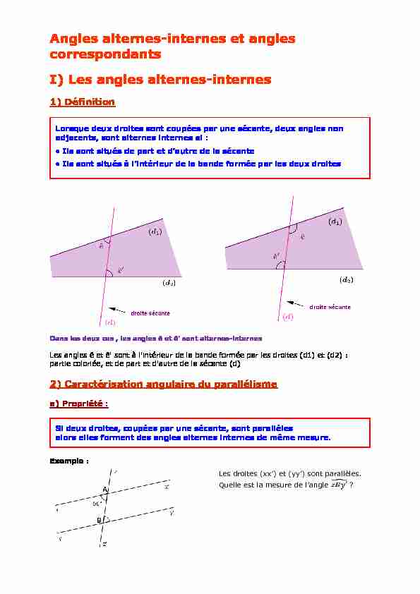 [PDF] 5e Angles alternes-internes et angles correspondants - Parfenoff  org