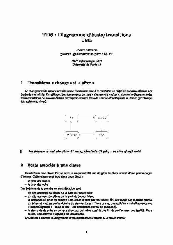 pdf TD6 : Diagramme d'états/transitions