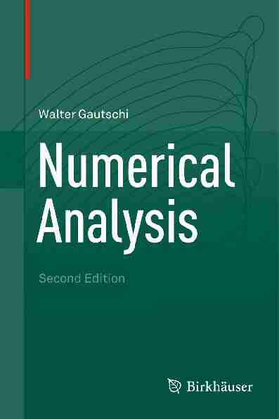 [PDF] Numerical Analysis (Second Edition) - IKIU
