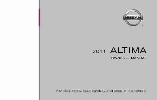 2011 Nissan Altima Owners Manual