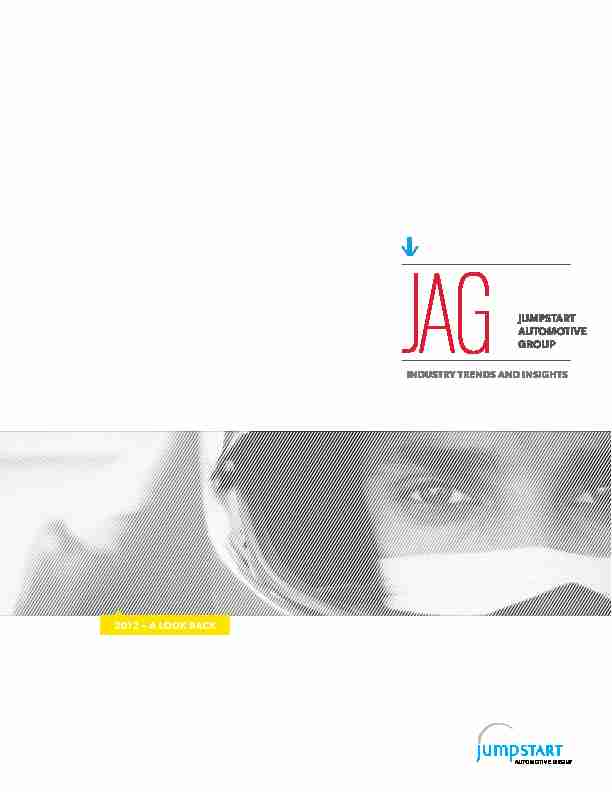 industry trends and insights JAG jumpstart automotive group 2012