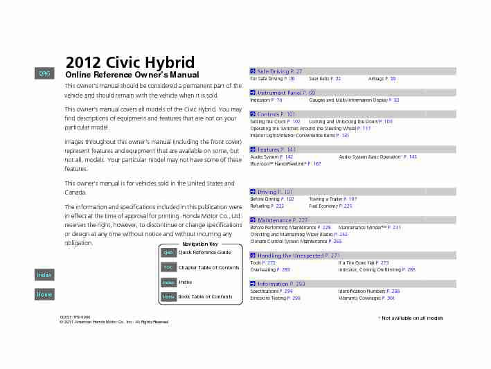 2012 Civic Hybrid
