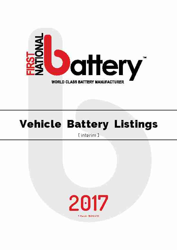 Vehicle Battery Listings
