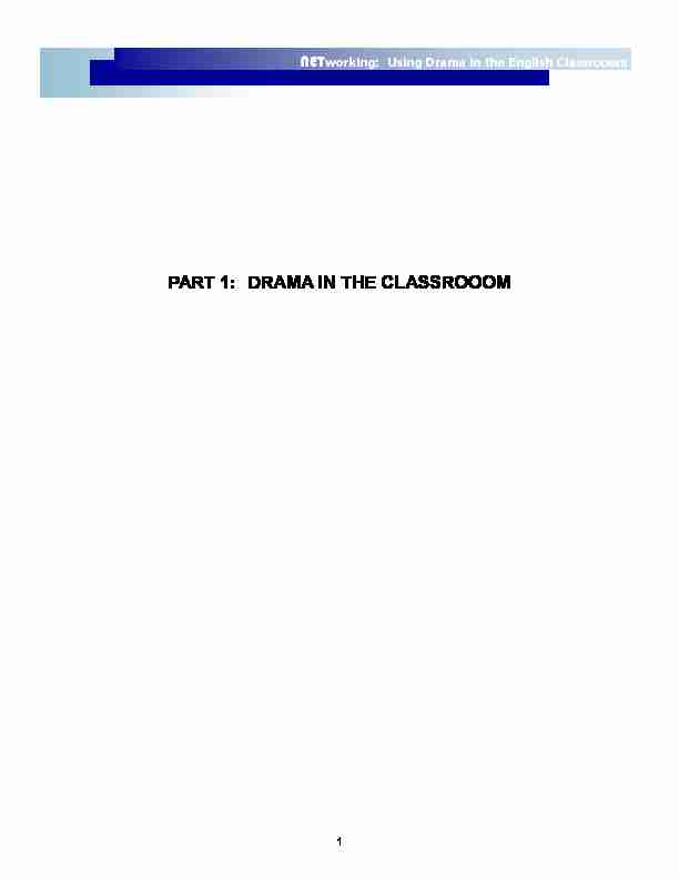 [PDF] PART 1: DRAMA IN THE CLASSROOOM - EDB