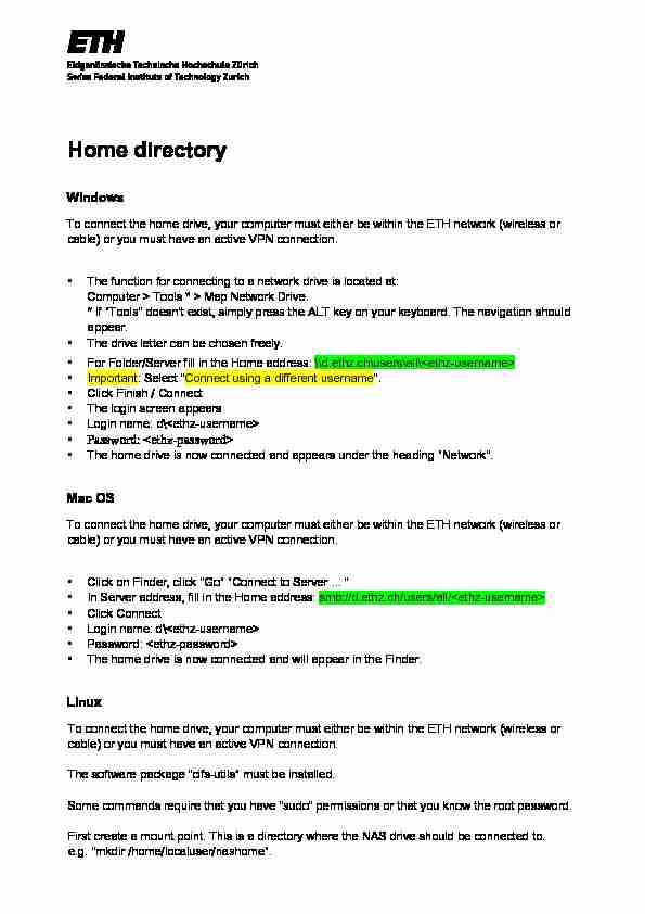 [PDF] Home Directory