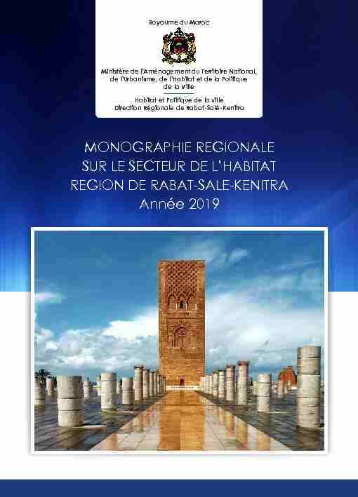 [PDF] Rabat - Salé - Kénitra - Département de lHabitat et de la Politique