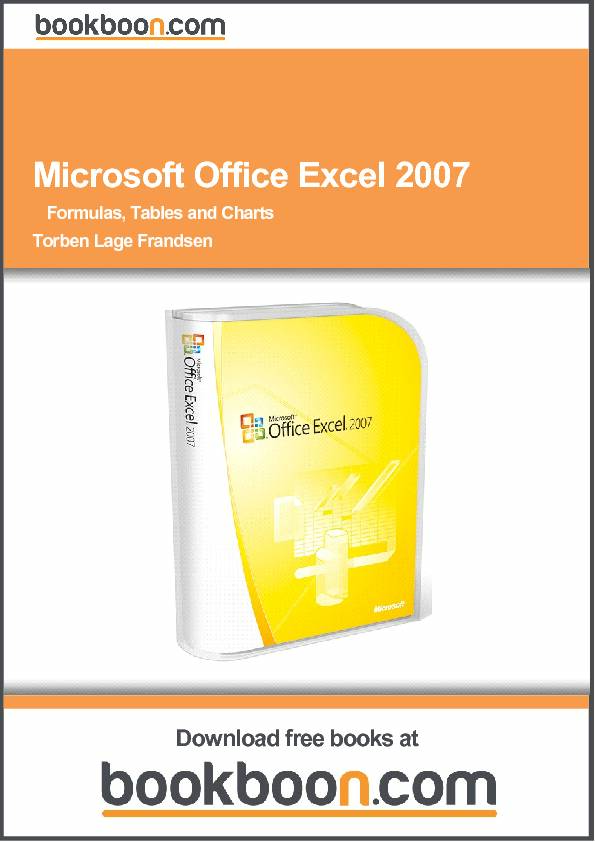 Microsoft Office Excel 2007 - Formulas Tables and Charts