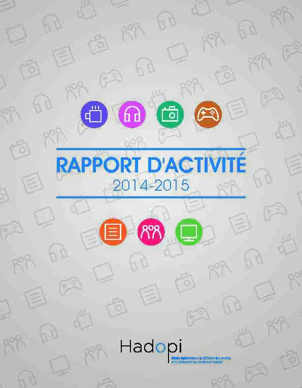 [PDF] RAPPORT DACTIVITÉ - Hadopi