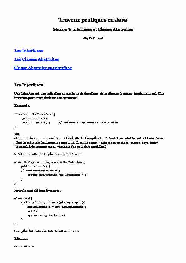 [PDF] Exercices en Java