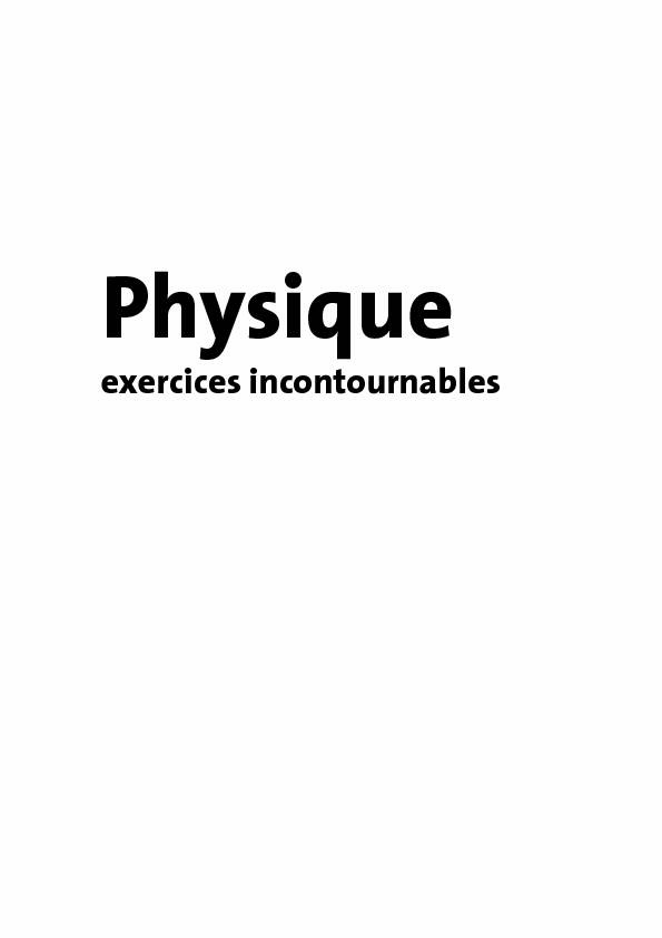 exercices incontournables