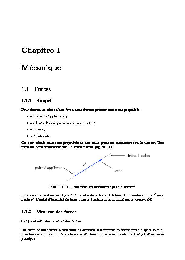 [PDF] Chapitre 1 Mécanique
