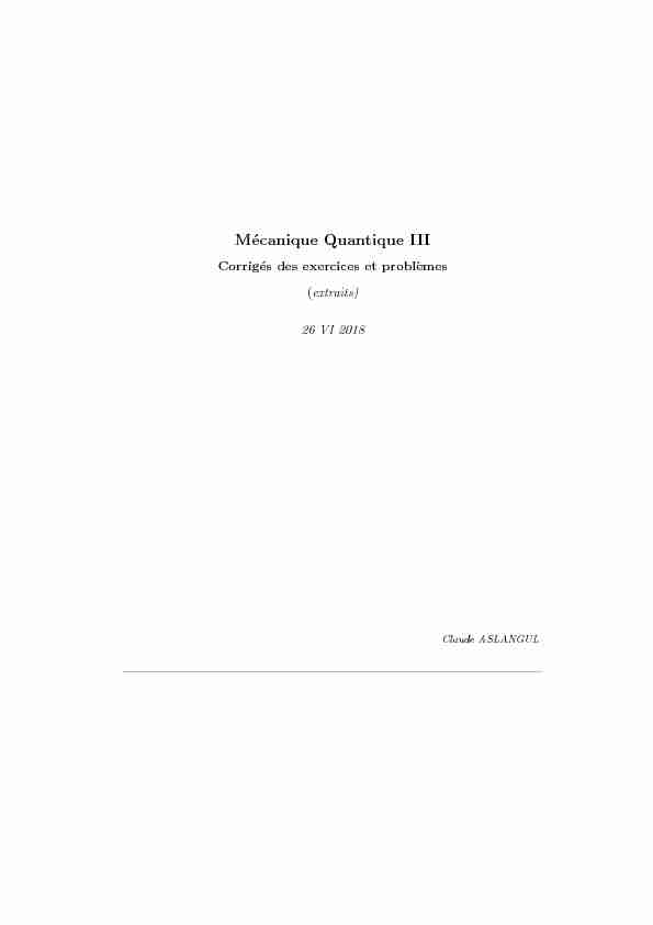 [PDF] Mécanique Quantique III - De Boeck Supérieur