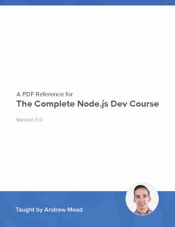 The Complete Node.js Dev Course