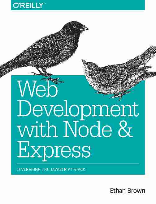 [PDF] Web Development with Node and Express