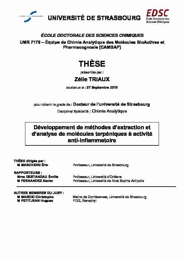 [PDF] Développement de méthodes dextraction et danalyse de  - Thesesfr