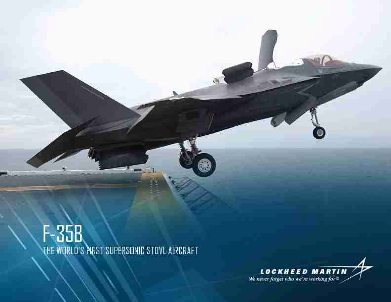 f-35b - the worlds first supersonic stovl aircraft