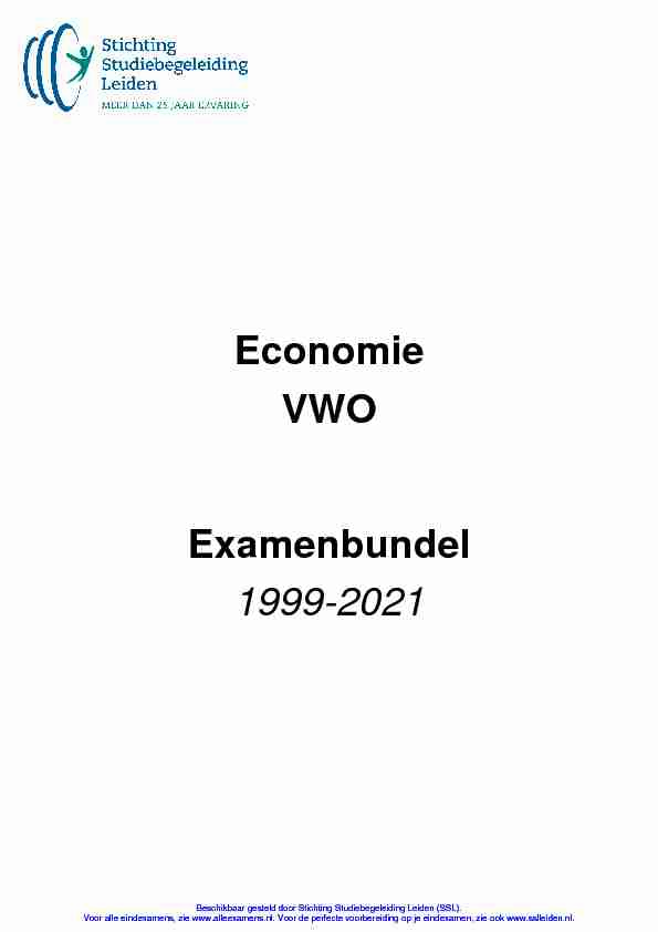 [PDF] Compleet_vwo_economie examen vwo Economie  - Alleexamensnl