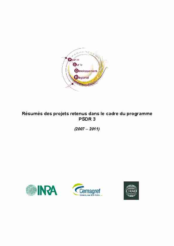 [PDF] Résumé du projet PROFILE - inra